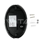 V-TAC VT-1267 8W Плафон Овал Черно Тяло 3000K IP66