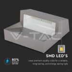 V-TAC VT-1401 3W LED   за Стъпала Сиво Тяло Квадрат Неутрално Бяла Светлина