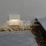 V-TAC VT-1401 3W LED   за Стъпала Сиво Тяло Квадрат Неутрално Бяла Светлина