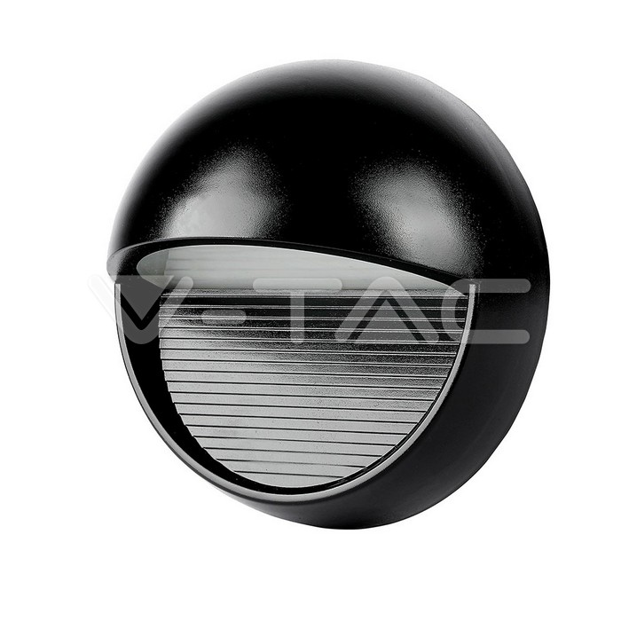 1405.jpg V-TAC VT-1404 3W LED за Стъпала Черно Тяло Кръг Топло Бяла Светлина