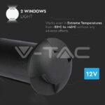 V-TAC VT-1468 1W LED Осветител за Стъпала Черен Двупосочен 6500K