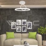 V-TAC VT-14984 LED Осветител 38W Плафон 500x200мм 3000K Бял Двоен Кръг