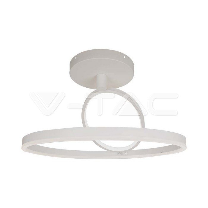 14984.jpg V-TAC VT-14984 LED Осветител 38W Плафон 500x200мм 3000K Бял Двоен Кръг
