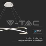 V-TAC VT-14986 LED Осветител 48W Висящ 800x1200мм Димиращ Бял 3000К
