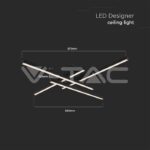 V-TAC VT-14994 LED Осветител 38W Плафон 850x850x105мм 3000K Черен