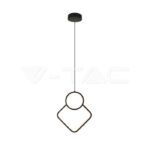 V-TAC VT-14999 LED Осветител 12W Висящ Геометрик 280 x 1800мм Черен 4000К