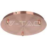 V-TAC VT-15349 Основа Стомана D300*H25mm 3 Отвора Червена Мед