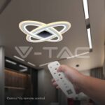 V-TAC VT-15360 130W LED Осветител За Таван (50*50*5CM) CCT: 3000K+6000K Димираща + Дистанционно