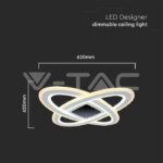 V-TAC VT-15360 130W LED Осветител За Таван (50*50*5CM) CCT: 3000K+6000K Димираща + Дистанционно