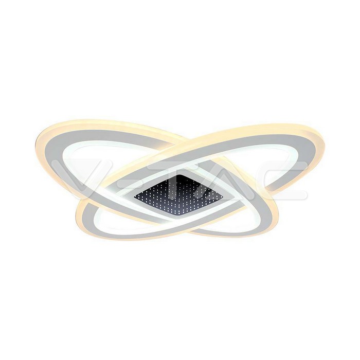 15360.jpg V-TAC VT-15360 130W LED Осветител За Таван (50*50*5CM) CCT: 3000K+6000K Димираща + Дистанционно