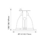 Vito 2000260 VECTOR-5GVWHITE 5” IP20 40W E27 220V
