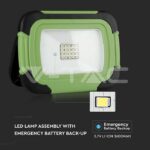 V-TAC VT-20037 10W LED Прожектор SAMSUNG Чип Презаредим USB + SOS Функция IP44 4000K