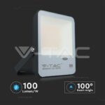 V-TAC VT-20171 30W LED Прожектор Със Светлинен Сензор SAMSUNG Чип Черно Тяло 6500K 100 lm/W