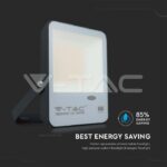 V-TAC VT-20172 50W LED Прожектор Със Светлинен Сензор SAMSUNG Чип Черно Тяло 3000K 100 lm/W