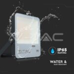 V-TAC VT-20172 50W LED Прожектор Със Светлинен Сензор SAMSUNG Чип Черно Тяло 3000K 100 lm/W