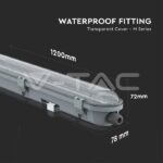 V-TAC VT-20204 LED Влагозащитено Тяло M-Серия 1200мм 36W 6400K Прозрачно 120lm/W