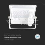 V-TAC VT-20273 20W LED Прожектор PIR Сензор SAMSUNG Чип Бяло Тяло 6500K