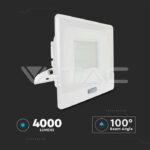 V-TAC VT-20277 50W LED Прожектор PIR Сензор SAMSUNG Чип Бяло Тяло 3000K