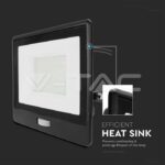 V-TAC VT-20290 50W LED Прожектор PIR Сензор SAMSUNG Чип Черно Тяло 4000K 1М Кабел