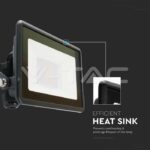 V-TAC VT-20309 20W LED Прожектор SAMSUNG Чип Черно Тяло 6400K