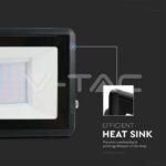 V-TAC VT-20312 30W LED Прожектор SAMSUNG Чип Черно Тяло 6400K
