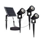 V-TAC VT-20489 3*1.2W Соларно Градиснко Колче Черно Тяло IP65