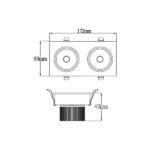 Vito 2101210 Панел с 2 ЛЕД Луни За Вграждане PAN-2 2x5W 6000K IP20 10W 220V