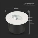 V-TAC VT-211207 3W LED Луна за Стена Кръг 3000К