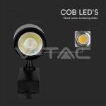 V-TAC VT-211287 35W LED Прожектор Релсов Монтаж Черно Тяло 6000K