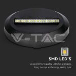 V-TAC VT-211316 2W LED   за Стъпала Черно Тяло Кръг 4000К
