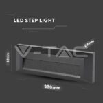 V-TAC VT-211329 3W LED   за Стъпала Черно Тяло 3000К