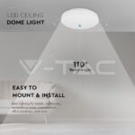 V-TAC VT-2113889 15W LED Плафон SAMSUNG Чип Frameless Кръг 3000K IP44 120lm/W