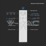 V-TAC VT-2114601 20W 40W 20W LED Дизайнерски Плафон Дистанционно Сменяем Сп. Вълни