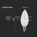 V-TAC VT-21171 LED Крушка SAMSUNG Чип 4.5W E14 Кендъл 3000K