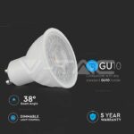 V-TAC VT-21197 LED Крушка SAMSUNG Чип 6W GU10 Димираща 38° 6500K