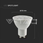 V-TAC VT-2120026 LED Крушка SAMSUNG Чип 6.5W GU10 10° 3000K