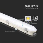 V-TAC VT-2120222 LED Влагозащитено Тяло М-Серия 1200мм 36W 6500K Авариино Захранване Стоманен Клип 120lm/W