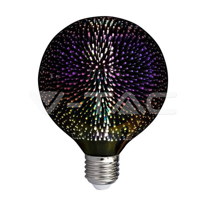 212706.jpg V-TAC VT-212706 LED Крушка 3W Filament E27 G125 3D 3000К