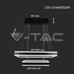 V-TAC VT-213987 113W Полилей Димиращ Черен 3000К
