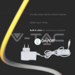 V-TAC VT-2140321 17W LED Настолна Лампа Извита Кабел - Ключ 3000К Бяла