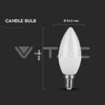 V-TAC VT-2142151 LED Крушка 4.5W E14 Кендъл 3000K