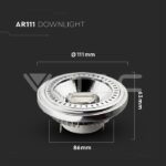 V-TAC VT-214255 LED Крушка AR111 13.5W 12V 40 Градуса G53 Чип 6400K