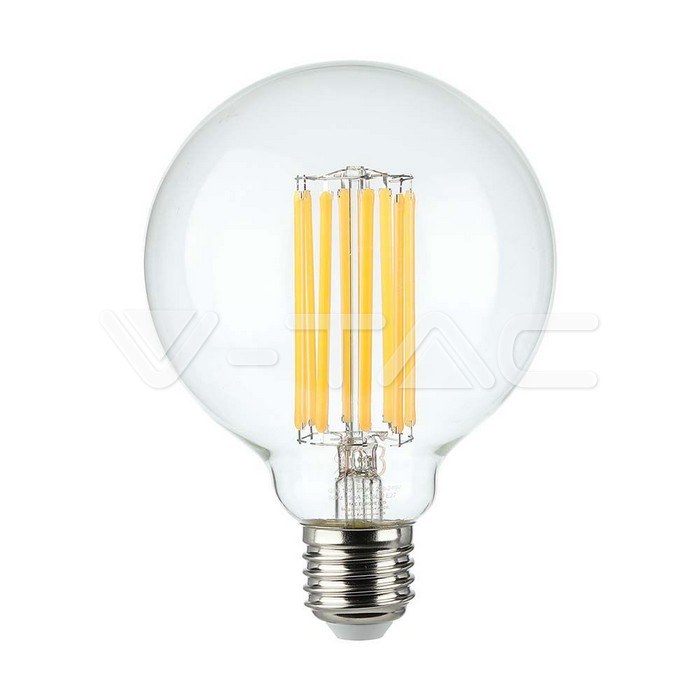 214305.jpg V-TAC VT-214305 LED Крушка 6W Filament E27 G95 3000K