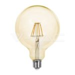 V-TAC VT-214473 LED Крушка 4W Filament E27 G125 Амбър 2200К