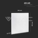V-TAC VT-2160246 LED Панел 40W 600 x 600 mm 4500K Вкл. Драйвер 6бр./СЕТ