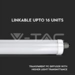 V-TAC VT-216283 LED Влагозащитено тяло AL/PC G-Серия 600mm 18W 4500K