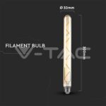 V-TAC VT-217144 LED Крушка 7W T30 E27 Filament Amber Покритие 2200K