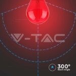 V-TAC VT-217413 LED Крушка 2W Filament E27 G45 Червена