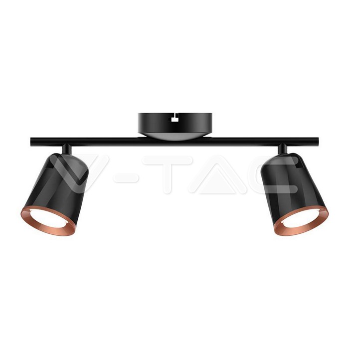 218255.jpg V-TAC VT-218257 12W LED Двойна Спот Лампа 4000К Черна