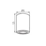 Kanlux 22552 Точково таванно осветително тяло BORD GU10 220V IP20